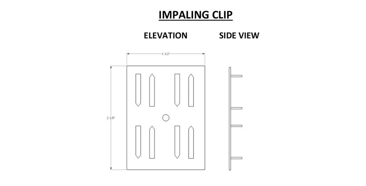 ADW Impaling Clip for Mounting Acoustic Panels