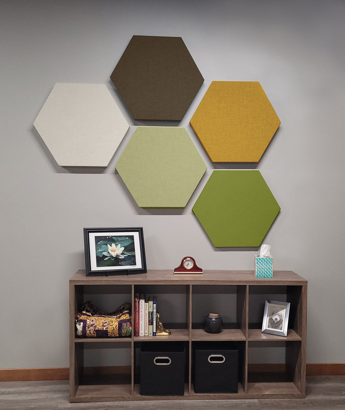 Lemon Grass Hexagon Acoustic Panel Kit