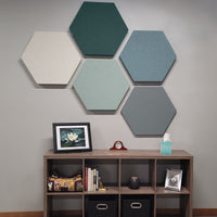 Technical Teal Hexagon Acoustic Panel Kit