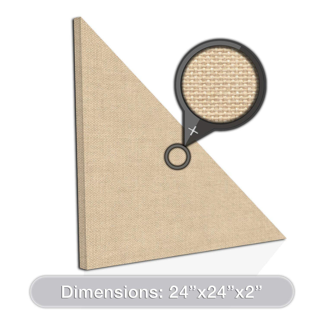 [2-Pack] Acoustic Design Works Acoustic Panel Right Triangle 2" - 2 pieces