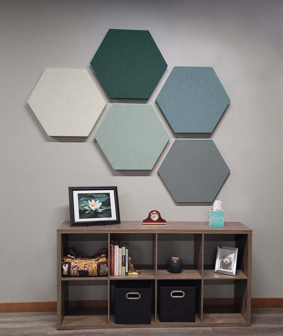 Technical Teal Hexagon Acoustic Panel Kit